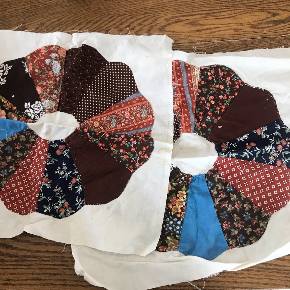 3 vintage handmade Quilt Blocks, see pics